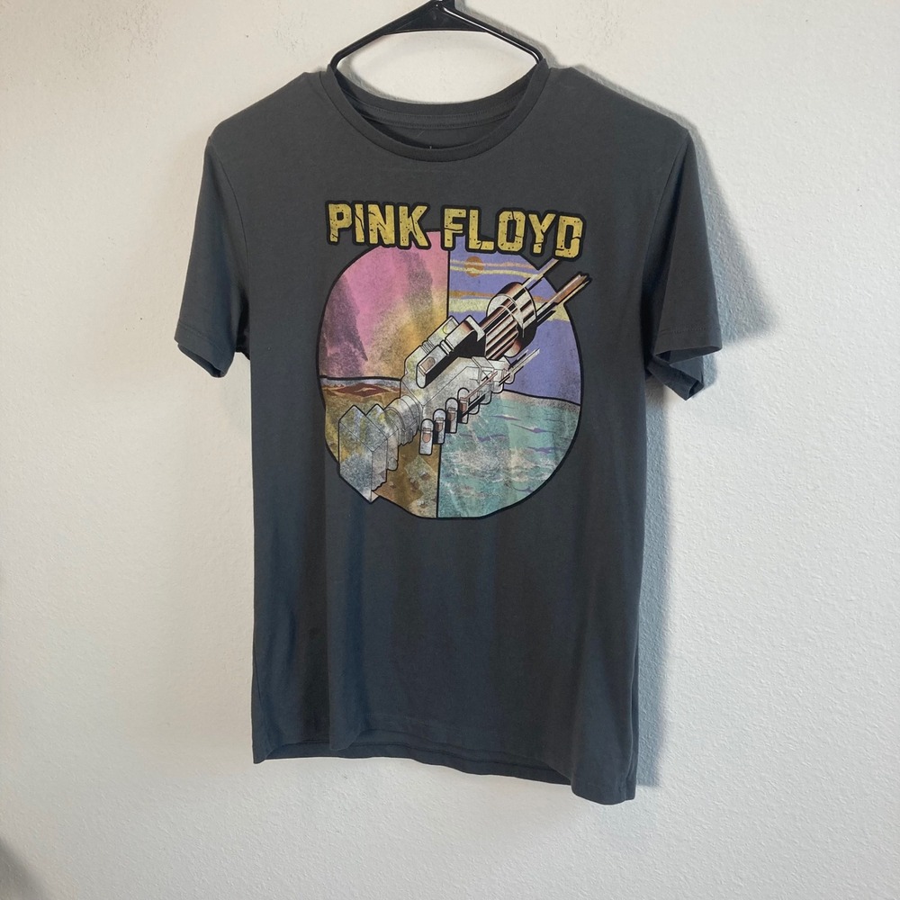 Pink Floyd T-Shirt Womens XS Charcoal Wish You Were Here Graphic Band Tee Rock